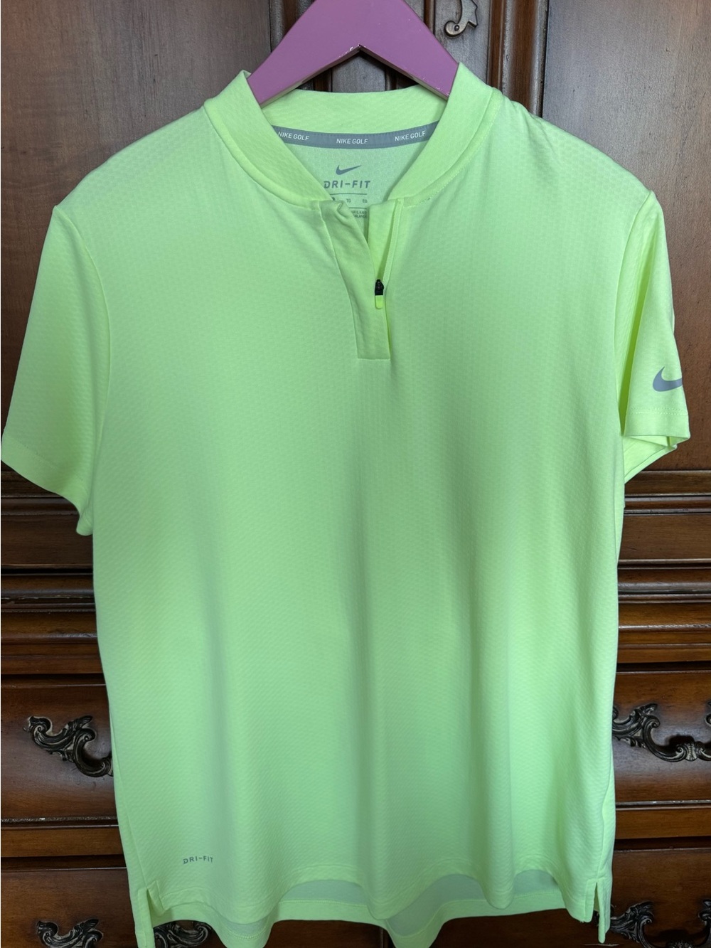 Nike Neon Yellow Dri-FIT Womens Golf Polo